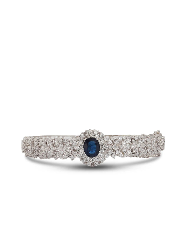 Sapphire Oval Halo-B002