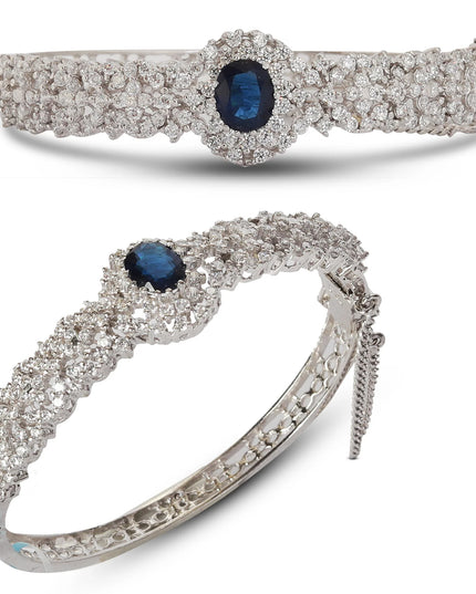 Sapphire Oval Halo-B002
