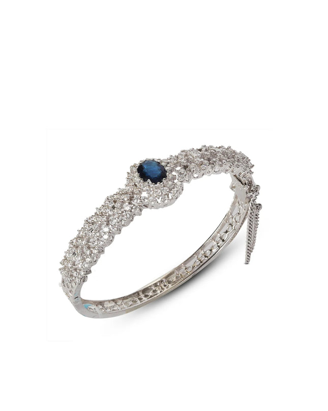 Sapphire Oval Halo-B002