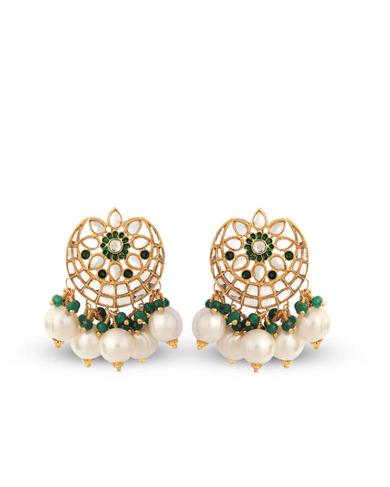 Kundan Pearl Drop-E009