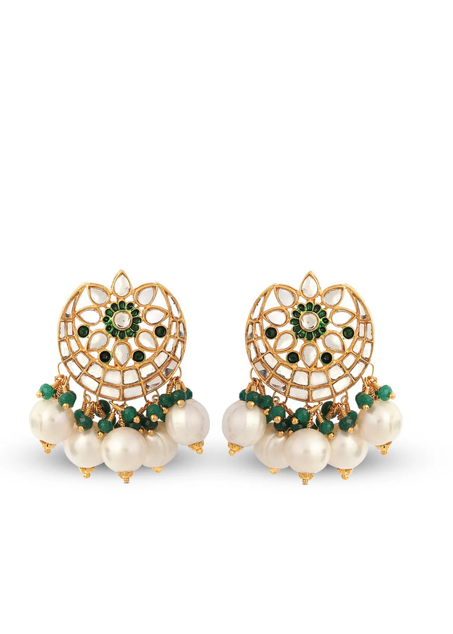 Kundan Pearl Drop-E009