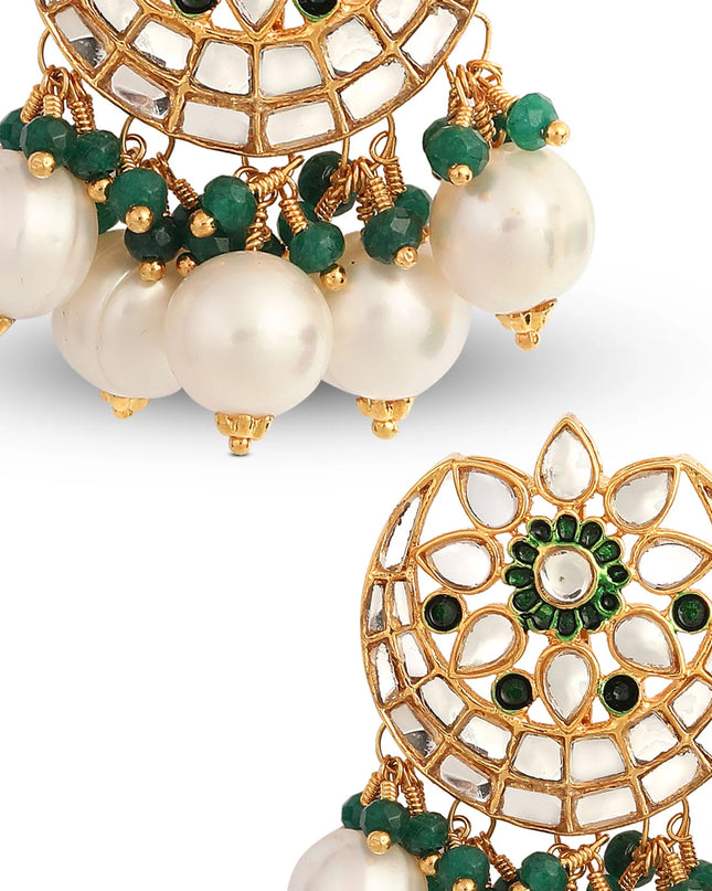 Kundan Pearl Drop-E009