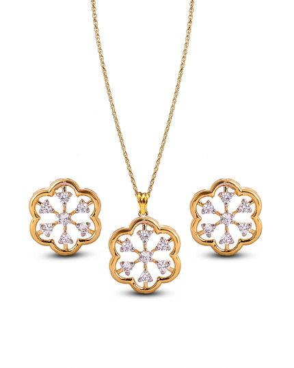 Floral Gold-Tone-P003