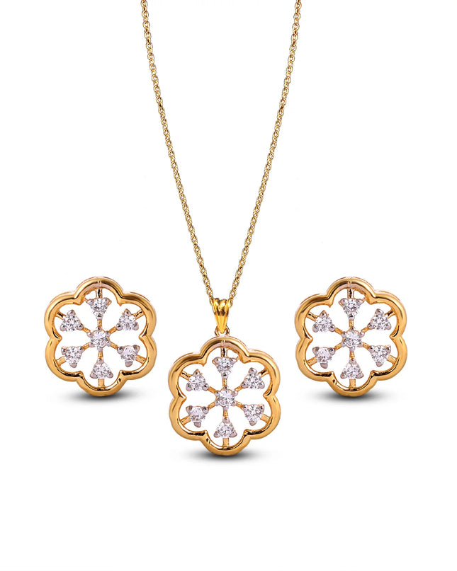 Floral Gold-Tone-P003