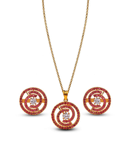 Gold Tone Floral Set-P004
